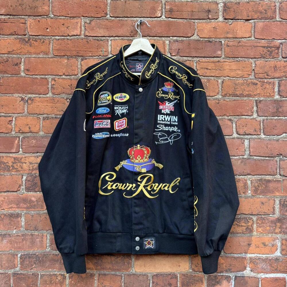 vintage JH design crown royal nascar jacket 90s L